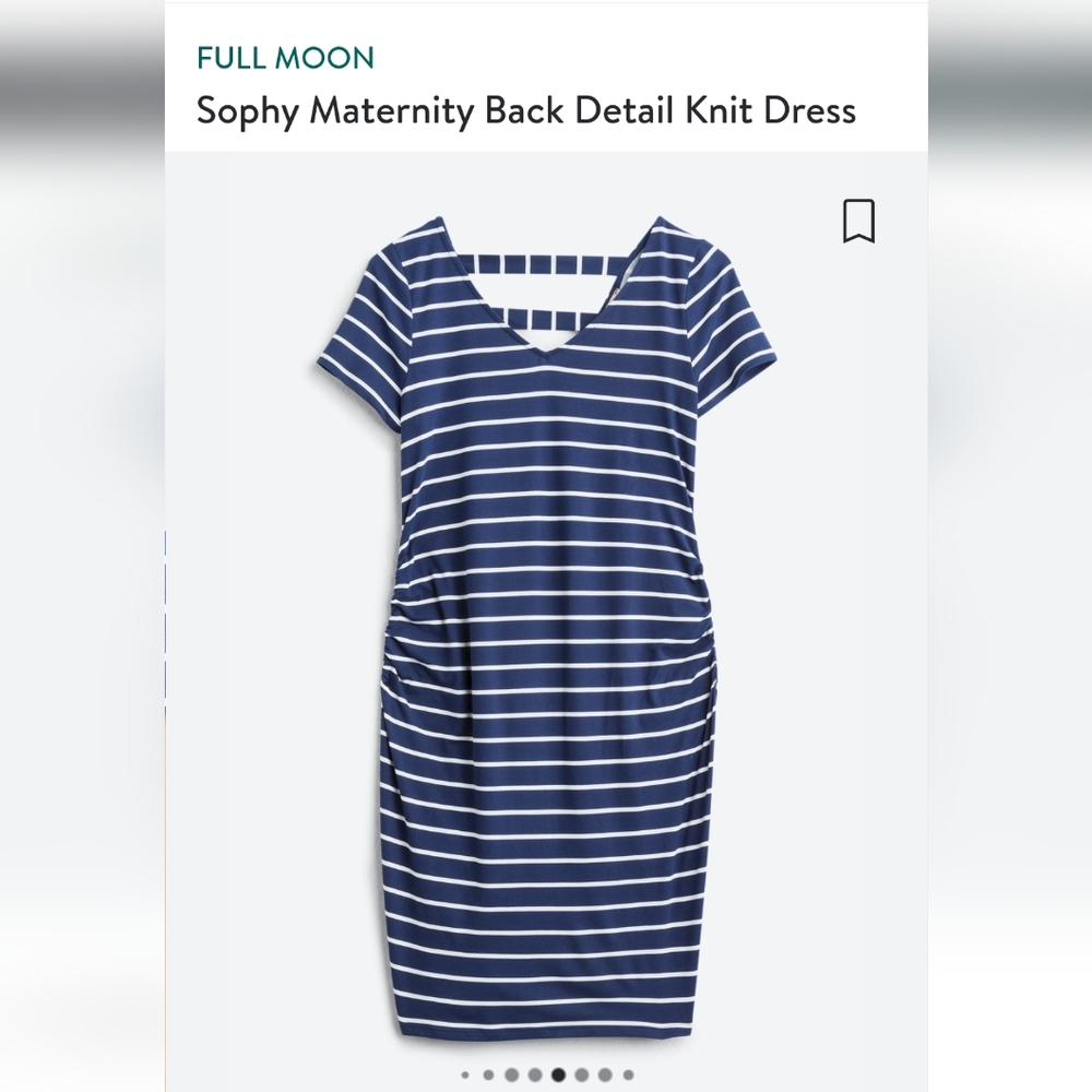 Full Moon Sophy Maternity back detail knit dress, sz large